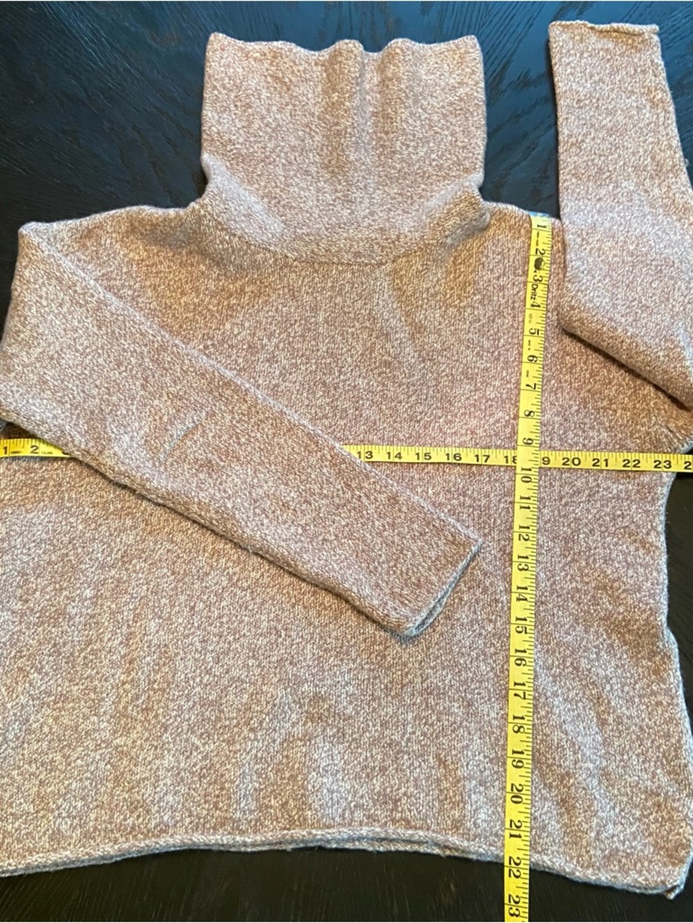 ATHLETA Funnel/Cowl Neck Wool Blend Oversized Sweater Oatmeal Heather Size M - Picture 5 of 5